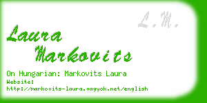 laura markovits business card
